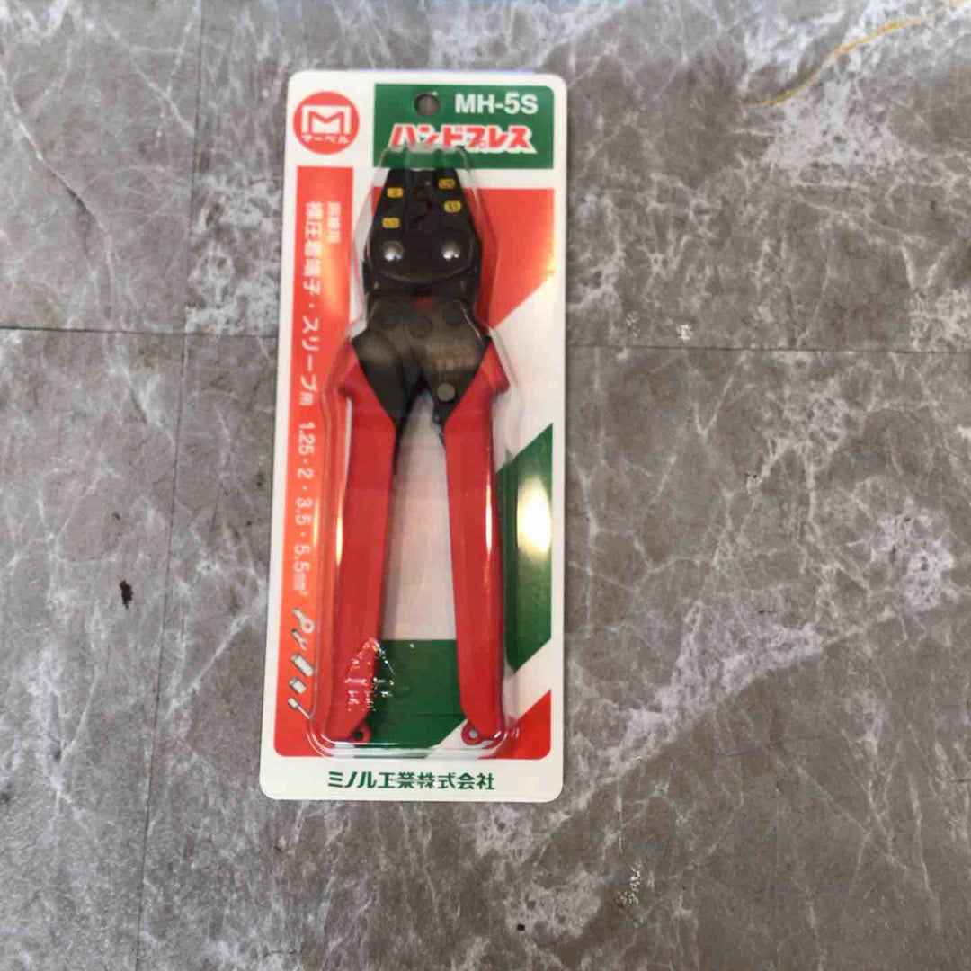 ◇マーベル(MARVEL) 圧着工具 ハンドプレス 裸圧着端子・スリーブ用 MH-5S【八潮店】