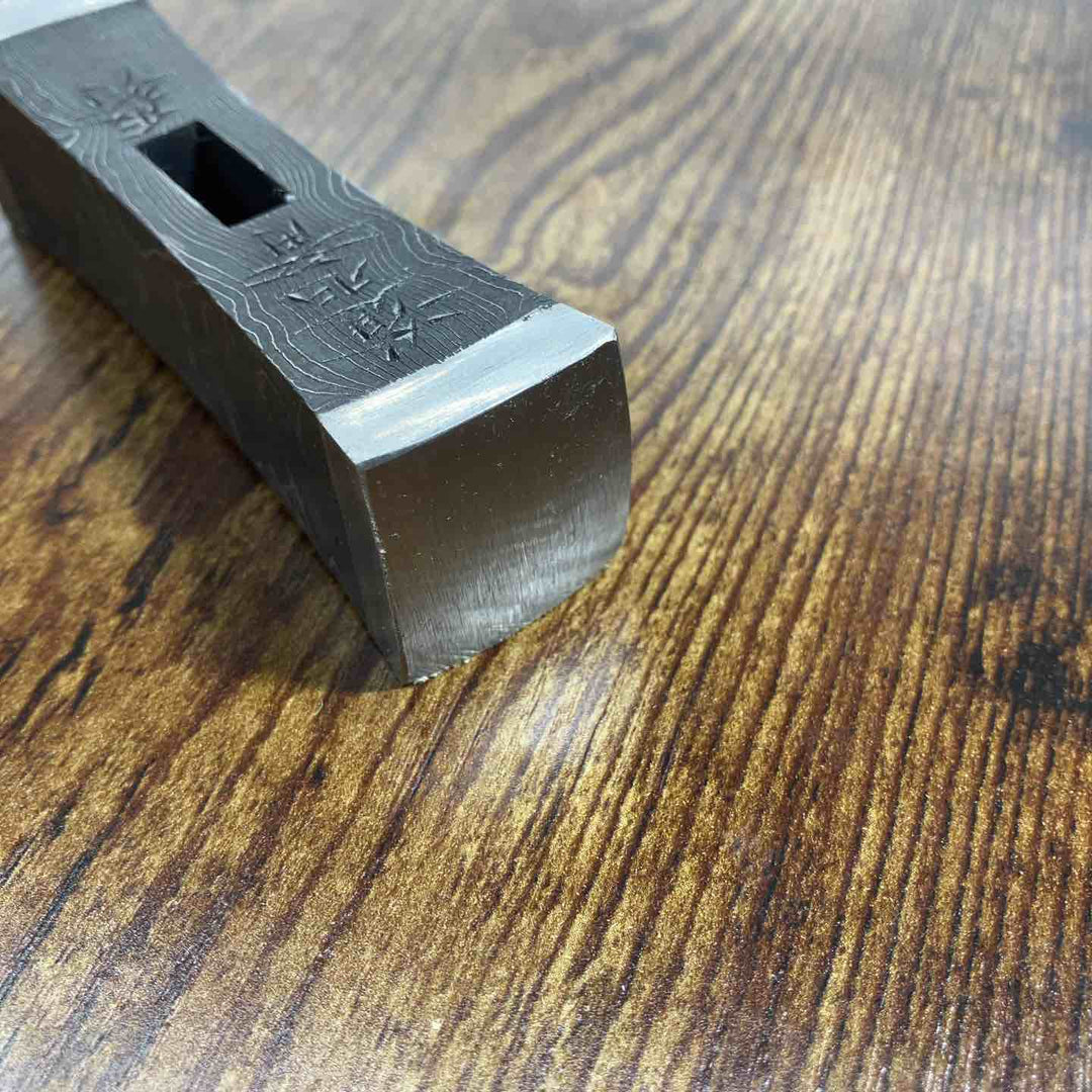 【未使用品】道心斎 正行 鋼付 木目 クロ 角 玄能 120匁 直筆サイン ハンコ入り 【戸田店】