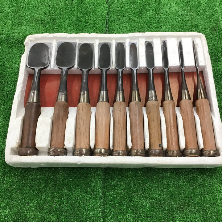 【中古】 義隆 組鑿 10本セット ※刃こぼれあり 【桶川店】