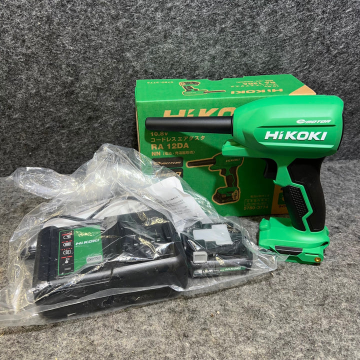 ★ハイコーキ(HIKOKI ※旧:日立工機) コードレスエアダスタ RA12DA 1.5Ahバッテリ1個、充電器付き【桶川店】