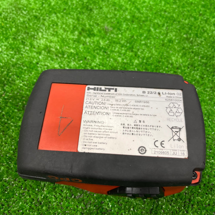 ★ヒルティ(Hilti) リチウムイオンバッテリー B22 2.6 22V/2.6Ah【草加店】