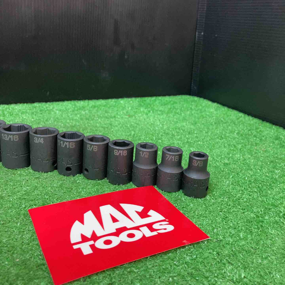 【未使用品(店頭展示品)】マックツール(MACTOOLS)1/2" ドライブ インチ インパクトソケット15個セット SVP156TR【岩槻店】