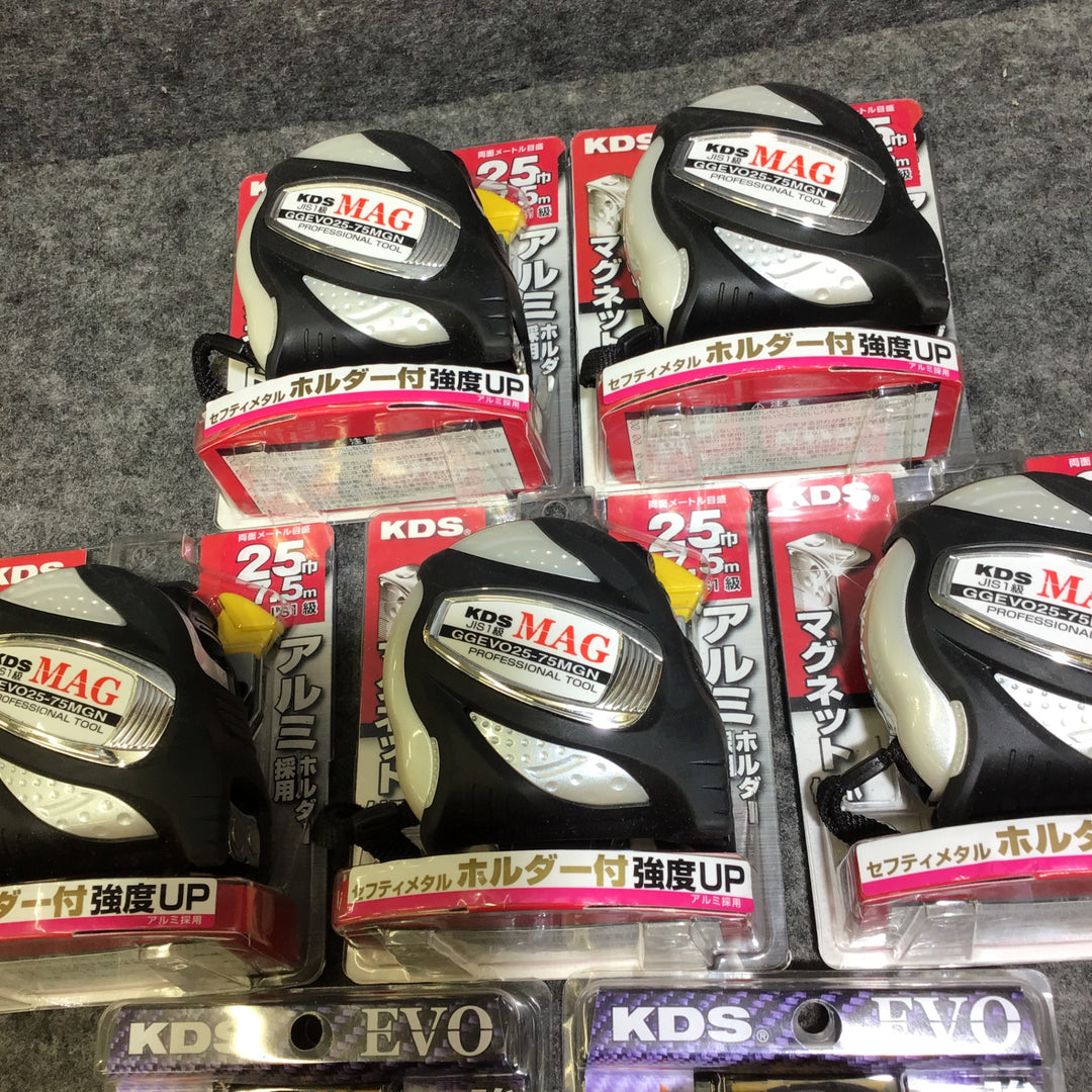 【大特価まとめ売り!・未使用】KDS ダブルジーEVОマグコンベ 25mm巾 7.5m コンベックス 10個セット【桶川店】