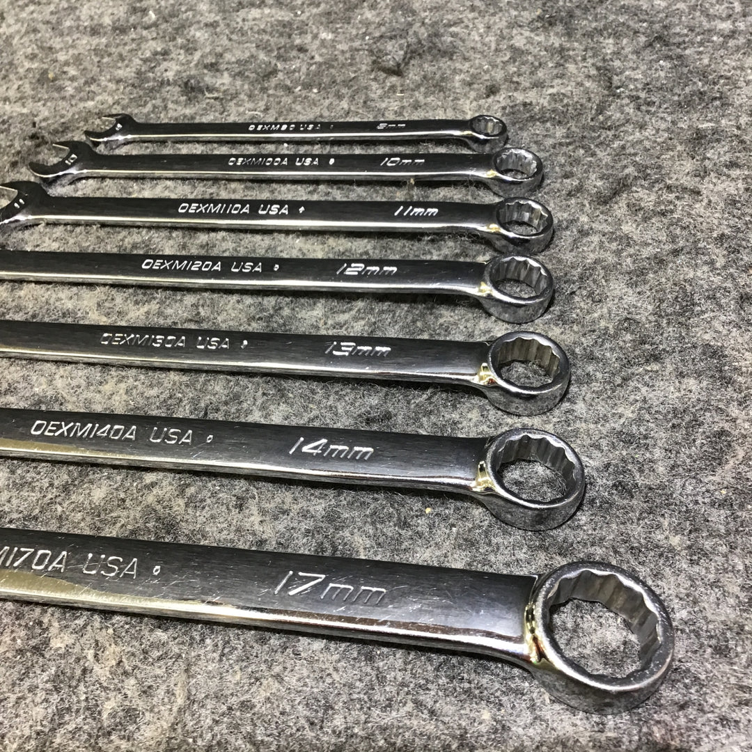 【希少・中古品】スナップオン(Snap-on) コンビネーションレンチセット OEXM 7本セット スパナ入れ(C-75B)付き!【桶川店】