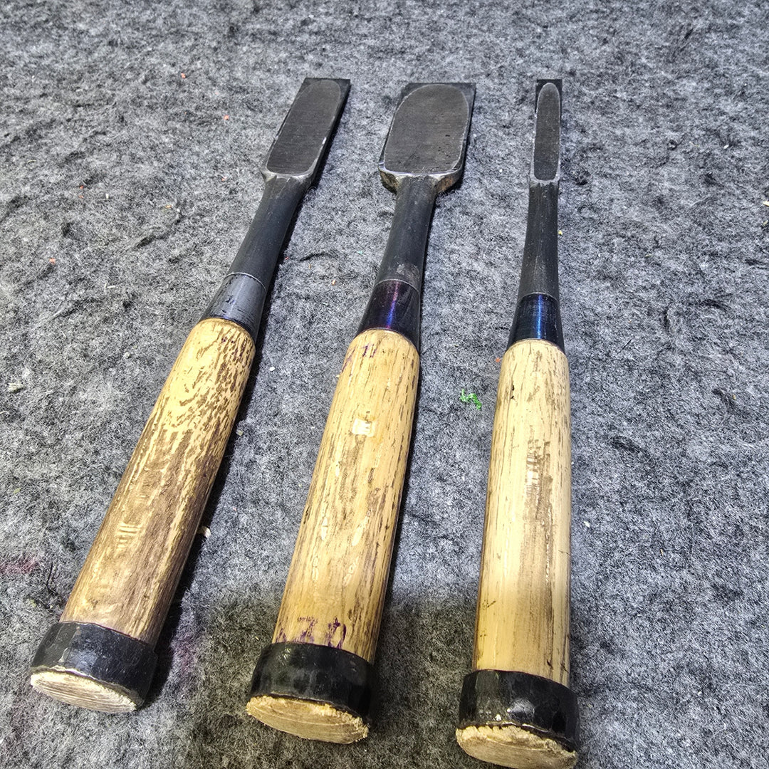 「【中古品】秀幸 叩き鑿 3本組 鑿・鉋・大工道具 他【桶川店】