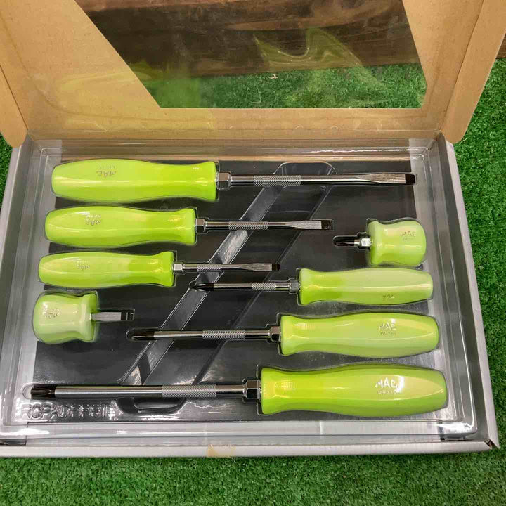 ▲マックツール(MACTOOLS) ペンタグリップスクリュードライバーセット 限定色ライムキャンディー【桶川店】