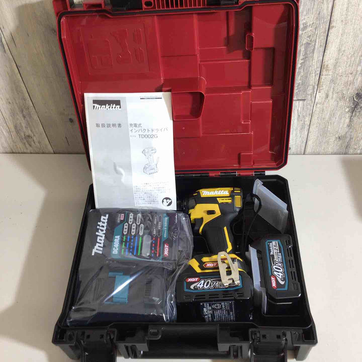 【未使用品】★純正バッテリー2個&充電器付き フルセット★マキタ(makita) コードレスインパクトドライバー TD002GDXFY イエロー 黄色【戸田店】