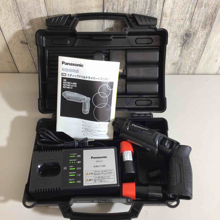 ◇パナソニック(Panasonic) コードレススティック ドリルドライバー 黒  EZ7421LA2S-B【戸田店】