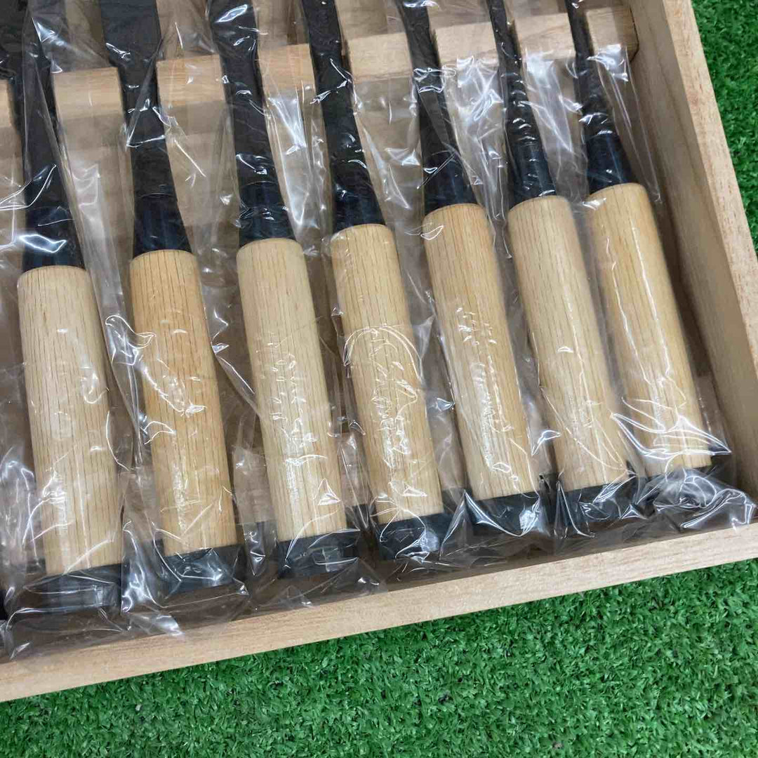 三代國慶作 鑿 角打 大工道具 のみ ノミ  10本組【桶川店】