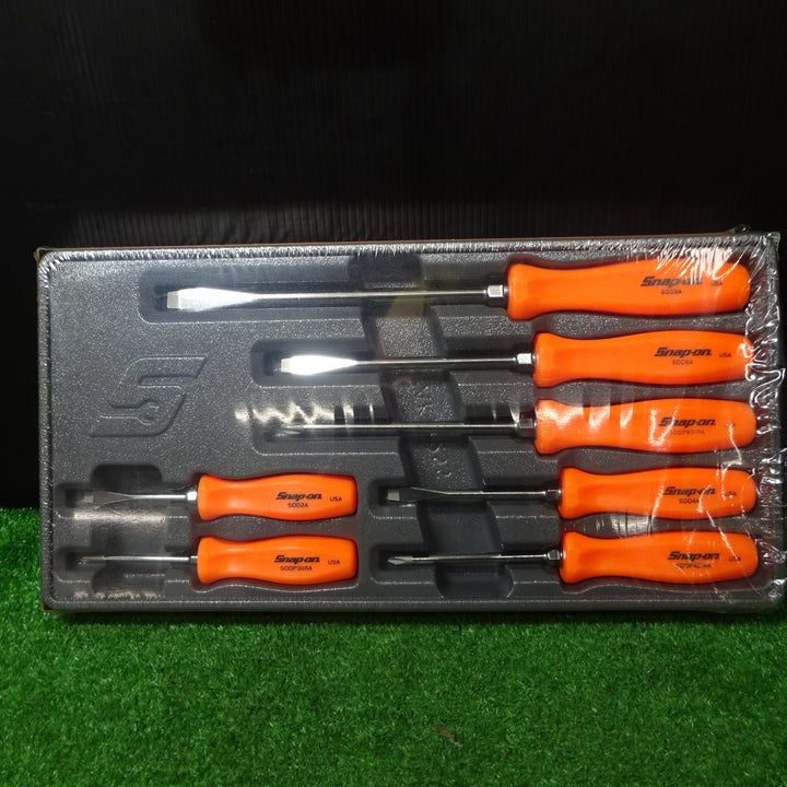 〇Snap-on スナップオン スクリュードライバーセット 7ピース オレンジ SDDX70AO【岩槻店】