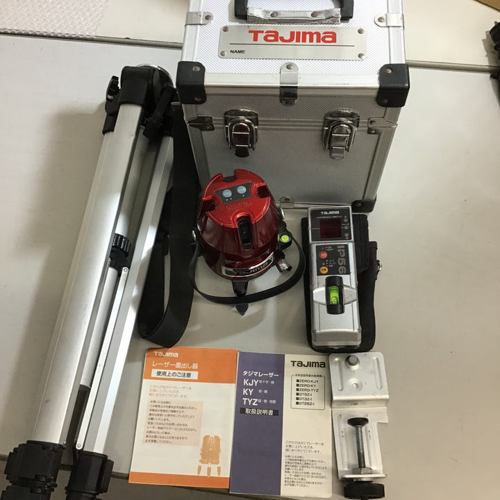 【中古品】○タジマ(Tajima) レーザー墨出し器 矩十字・横  ZERO-KJY 三脚 受光器付【戸田店】