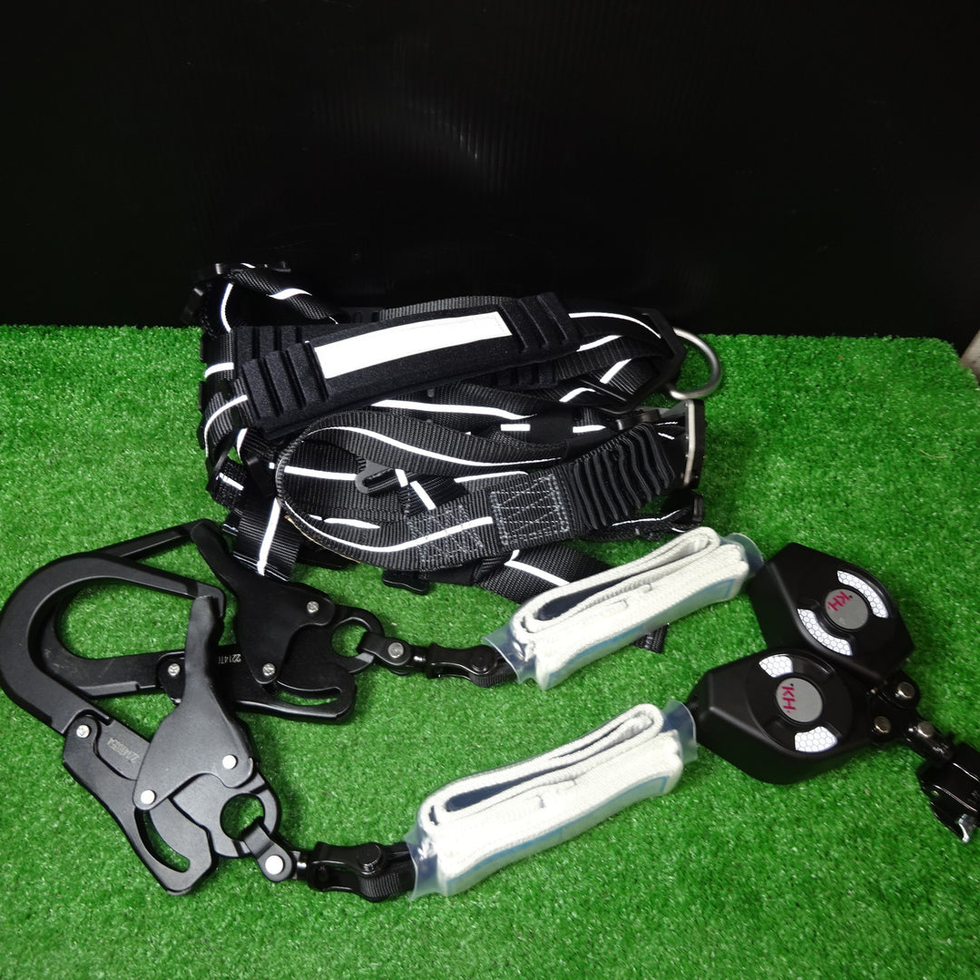 【未使用品(店頭展示品)】KH フルハーネス型墜落制止用器具 XV型+2丁掛けランヤード セット ワンタッチ XVGSLTPRK2 ② 【岩槻店】