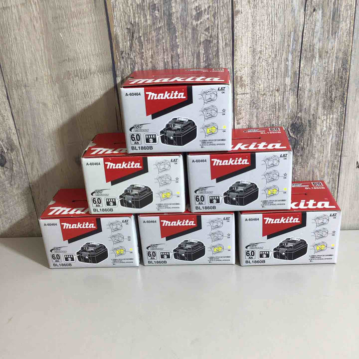 ★純正品★【未使用品】マキタ(makita) リチウムイオンバッテリー 18V/6.0Ah BL1860B 6個セット【戸田店】