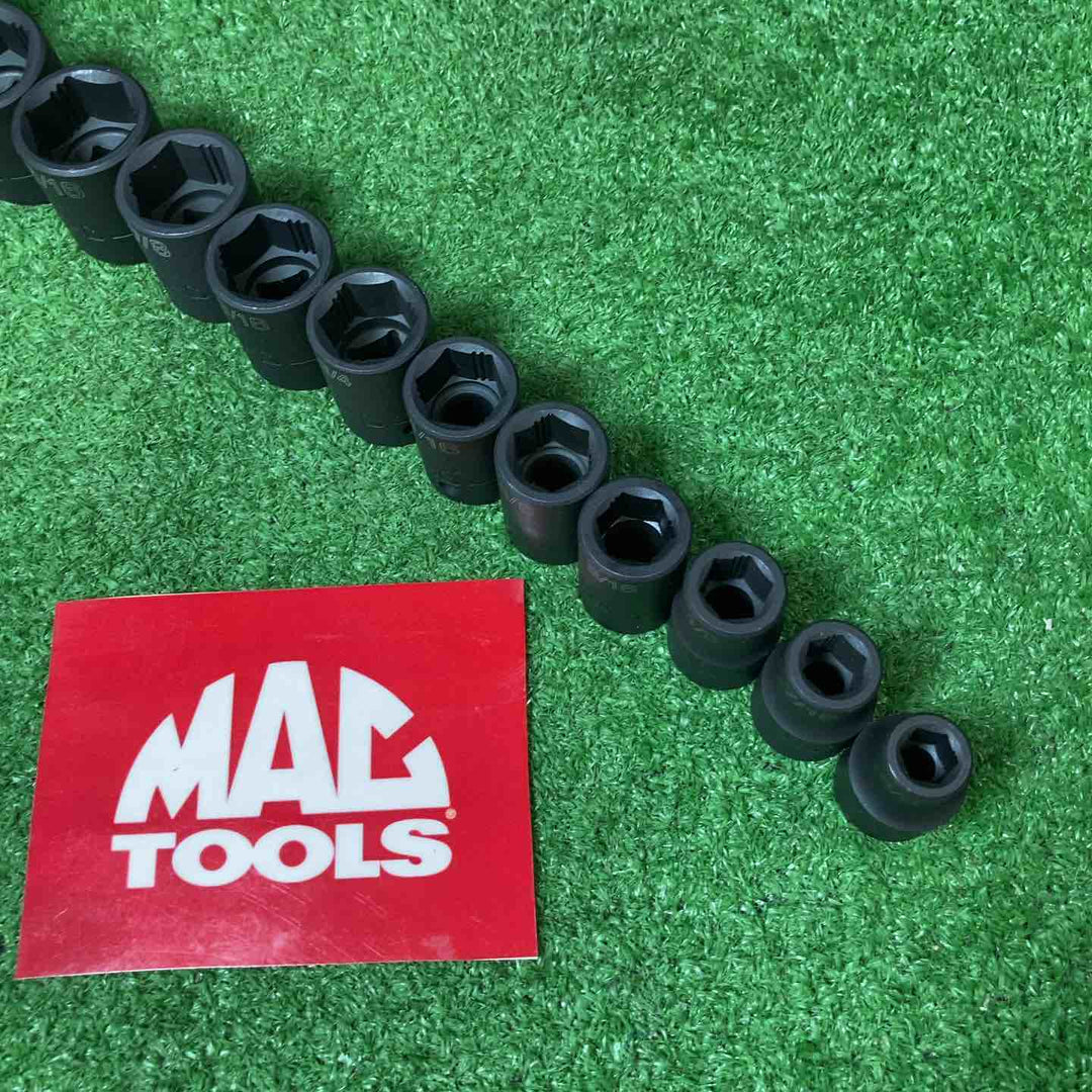 【未使用品(店頭展示品)】マックツール(MACTOOLS)1/2" ドライブ インチ インパクトソケット15個セット SVP156TR【岩槻店】