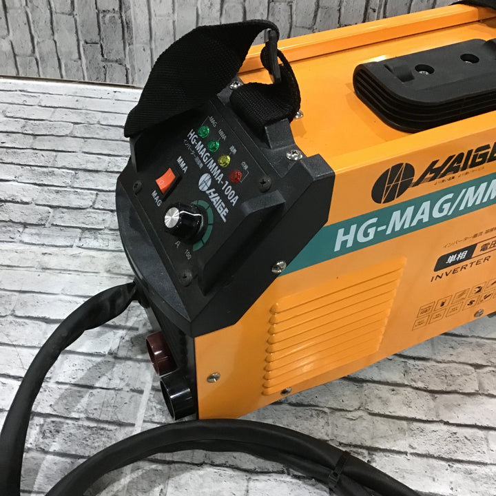 ハイガー(HAIGE) 半自動溶接機 HG-MAG/MMA-100A アーク溶接のホルダー欠品【川口店】