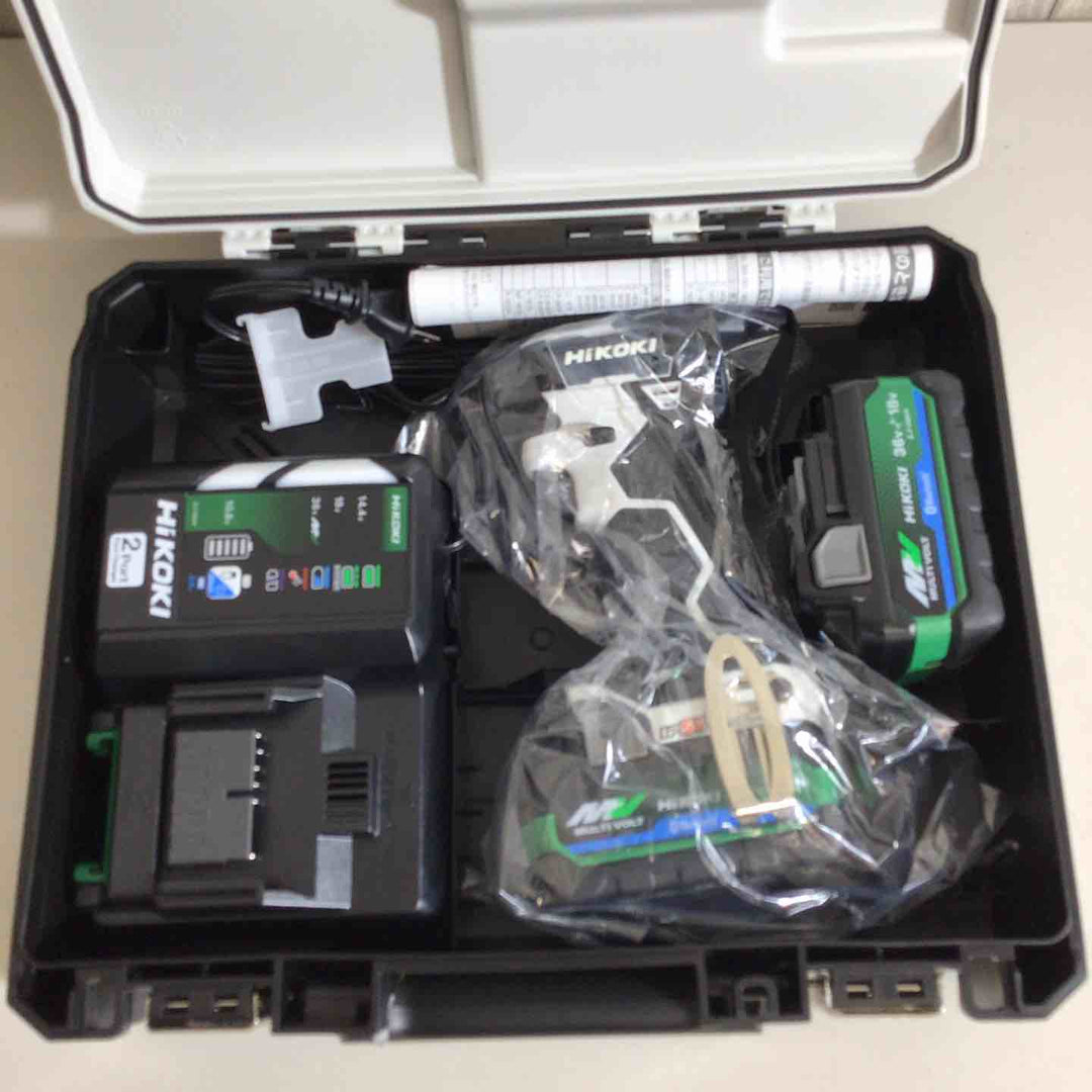 【未使用品】★純正バッテリー2個&充電器付き フルセット★ハイコーキ(HIKOKI ※旧:日立工機) コードレスインパクトドライバー WH36DD(2XHSZ)(FW) 特別限定色 フロスティホワイト 白【戸田店】