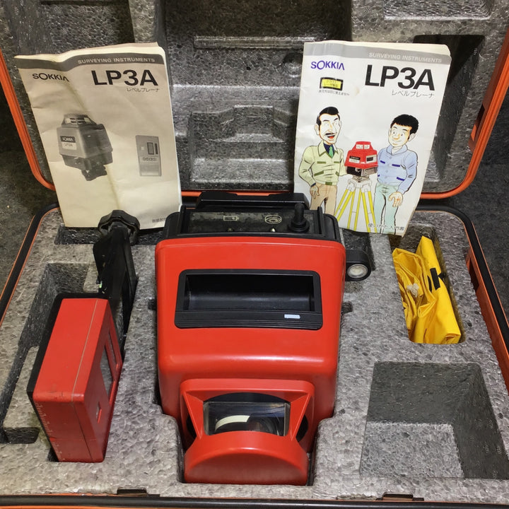 【中古品※KDS製三脚付き!※】SOKKIA(ソキア) 回転レーザー レベルプレーナー LP3A (本体、受光器、ケース) 【桶川店】