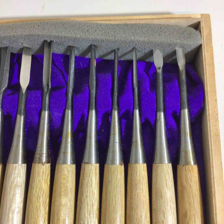【未使用品】清玄作 木彫のみ 剣組15本 鑿・鉋・大工道具 ノミ【戸田店】
