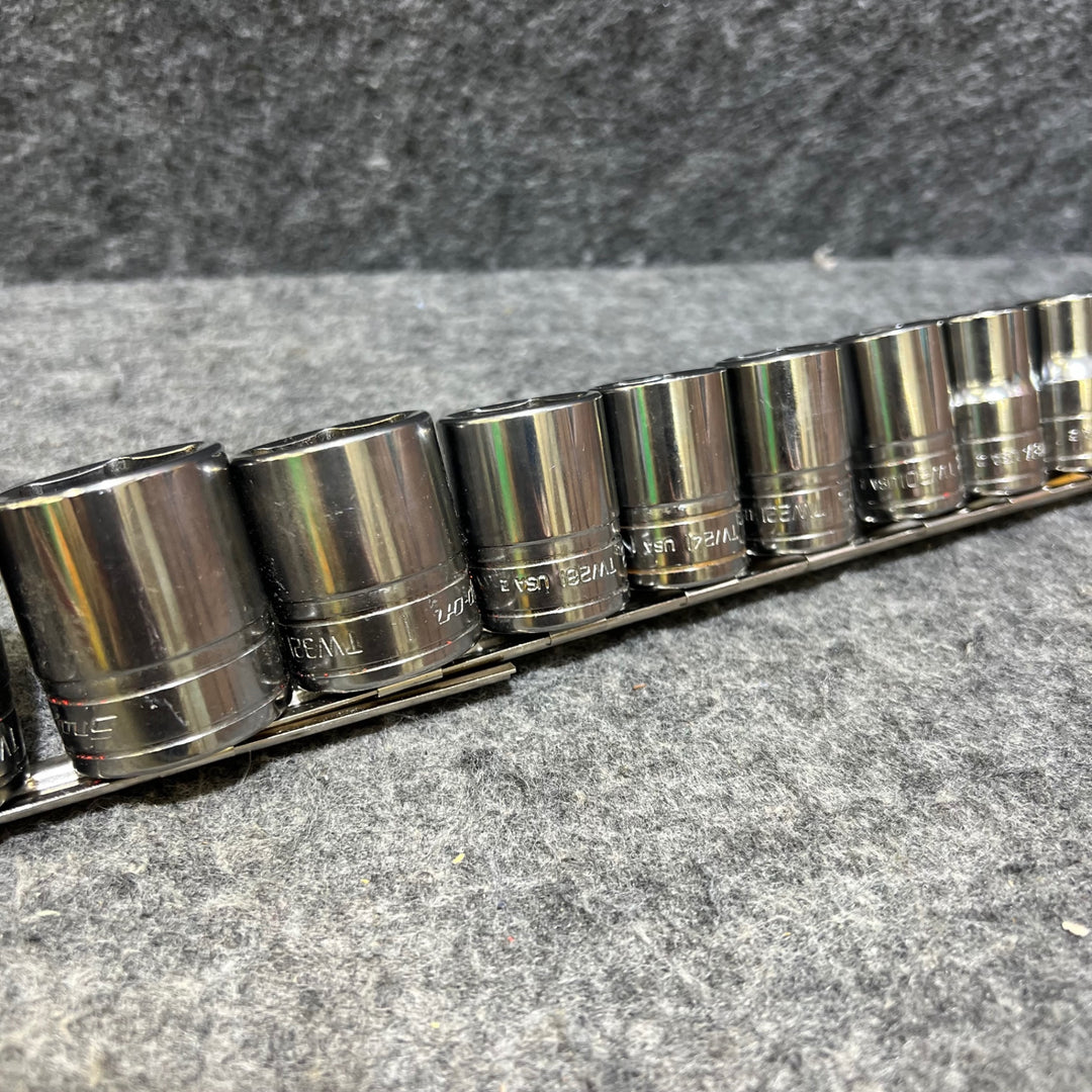 スナップオン 1/2" シャローソケット 11個セット インチサイズ 1/2"~1-1/4"(TW161~TW401)【桶川店】