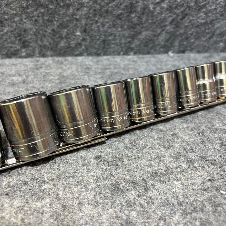 スナップオン 1/2" シャローソケット 11個セット インチサイズ 1/2"~1-1/4"(TW161~TW401)【桶川店】