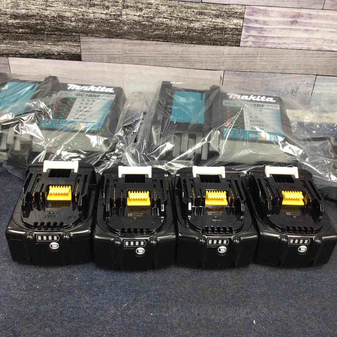 マキタ(makita) リチウムイオンバッテリー 18V/6.0Ah BL1860B 4個+急速充電器 DC18RF 2個 セット【八潮店】