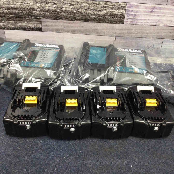 マキタ(makita) リチウムイオンバッテリー 18V/6.0Ah BL1860B 4個+急速充電器 DC18RF 2個 セット【八潮店】