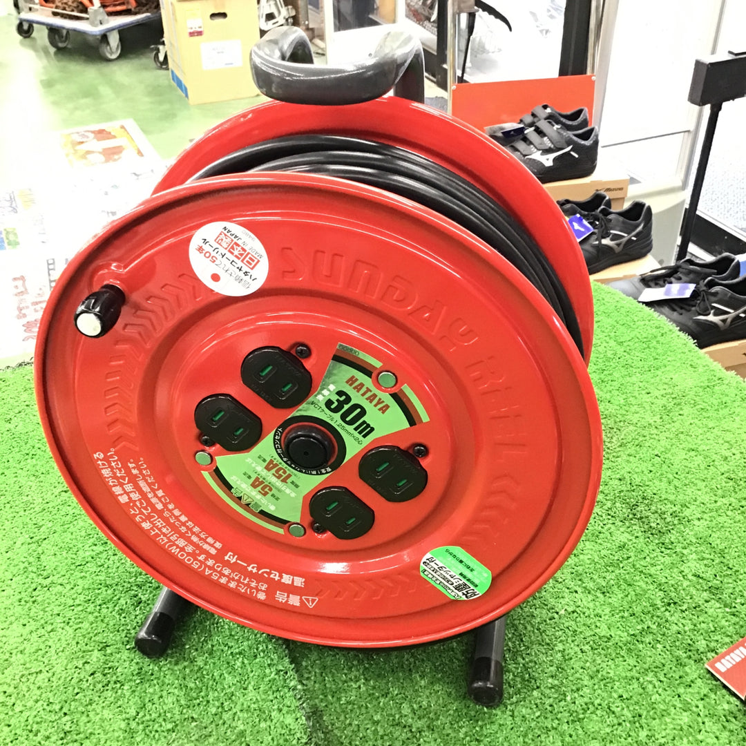 ハタヤ 屋内用100V型コードリール サンデーリール 温度センサー付 30m【桶川店】