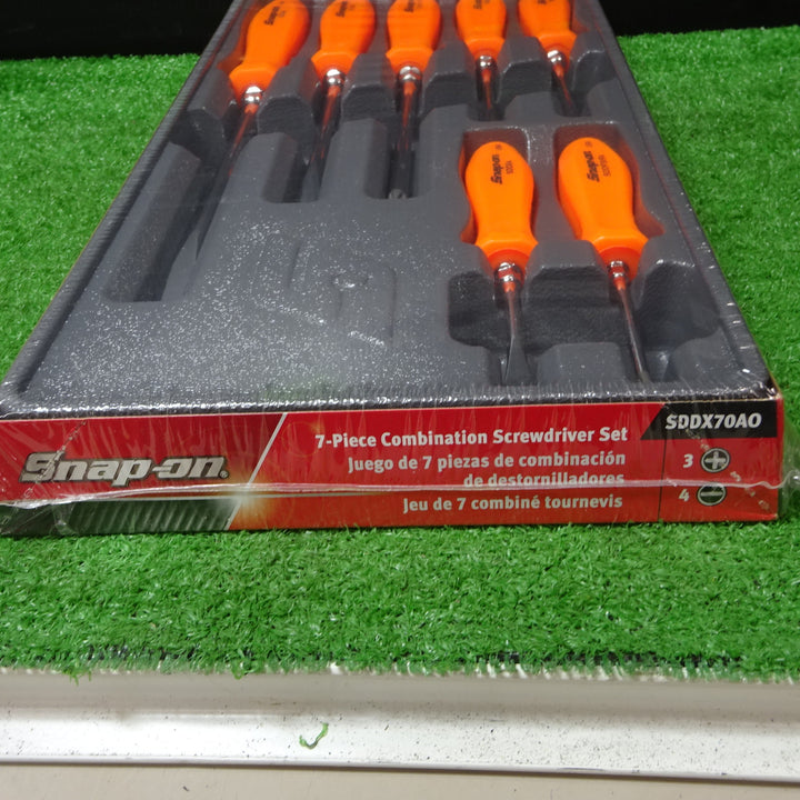 〇Snap-on スナップオン スクリュードライバーセット 7ピース オレンジ SDDX70AO【岩槻店】