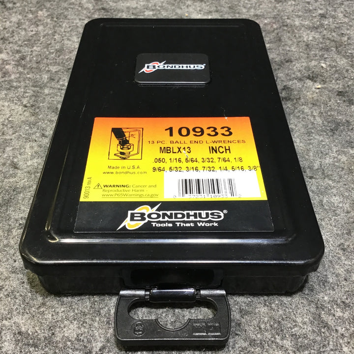 【美品中古】 ボンダス インチ 6角棒レンチ 13本セット 0.05~3/8"  【桶川店】