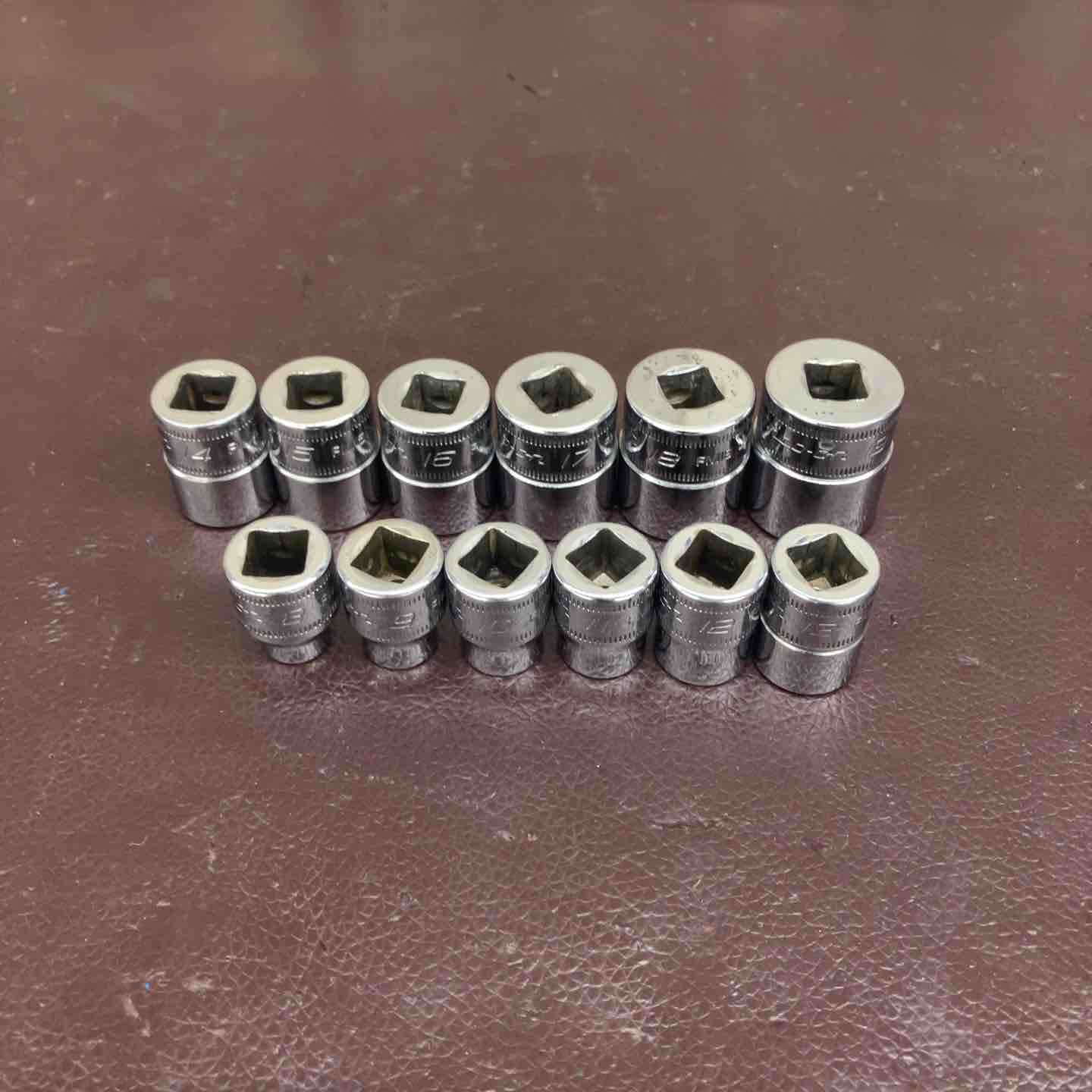 【中古品】 スナップオン(Snap-on) シャローソケット FM8～FM19 12個セット 【東大和店】 中古品】 スナップオン(Snap-on) シャローソケット FM8～FM19 12個
