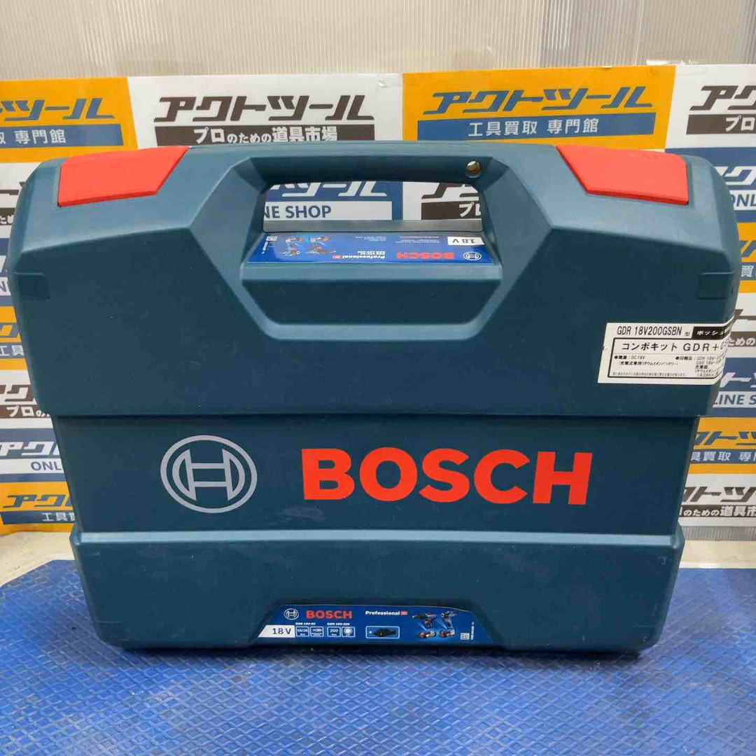 ◇ボッシュ(BOSCH) コードレスインパクトドライバー(GDR18V-200H) + コードレス振動ドライバードリル(GSB18V-55) コンボキット GDR18V200GSBN 青【草加店】