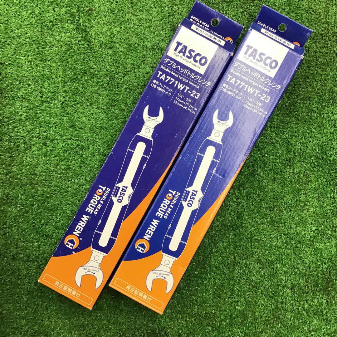 【未使用・新旧冷媒兼用】 タスコ TASCO ダブルヘッドトルクレンチ TA771WT-23 x2個セット 【桶川店】