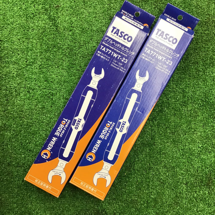 【未使用・新旧冷媒兼用】 タスコ TASCO ダブルヘッドトルクレンチ TA771WT-23 x2個セット 【桶川店】