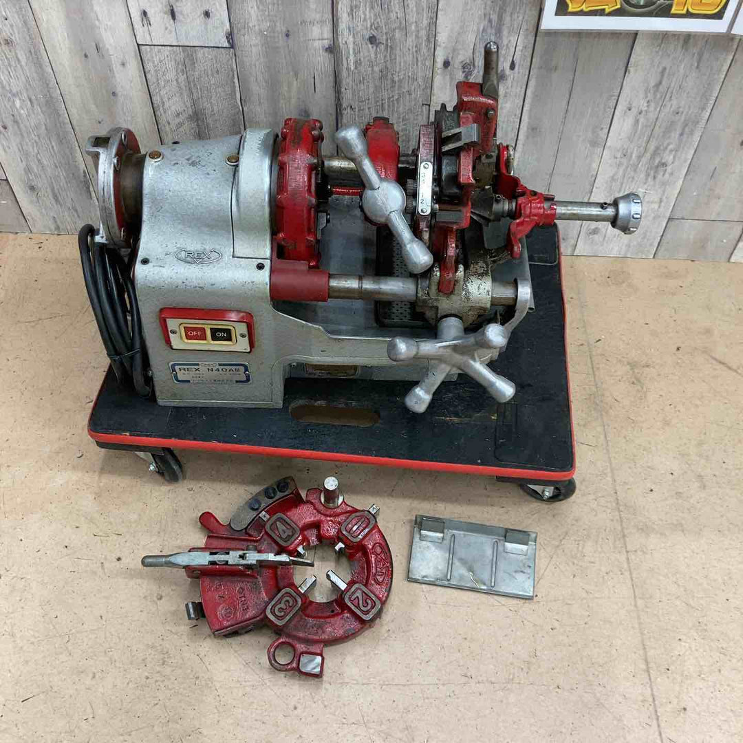 【店頭受取り限定】 【中古品】 レッキス(REX) ねじ切り機 N40A3 N40AⅢ 分解洗浄済 15A~40A ダイヘッド2個付属 【東大和店】
