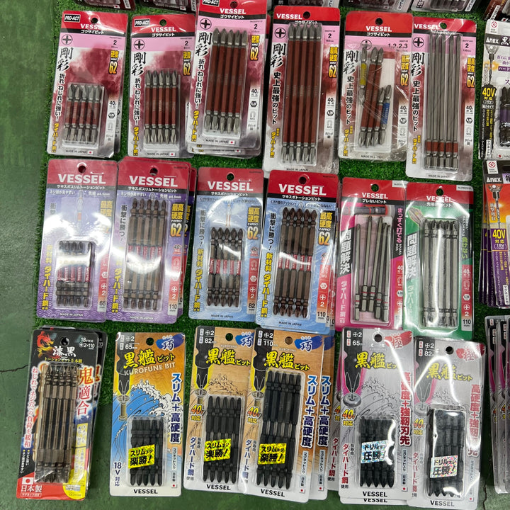 【未使用・大特価まとめ売り!】ビット5本入り 100パックまとめ売り 六角軸6.35mm インパクトドライバー用 メーカー・サイズ混合【桶川店】