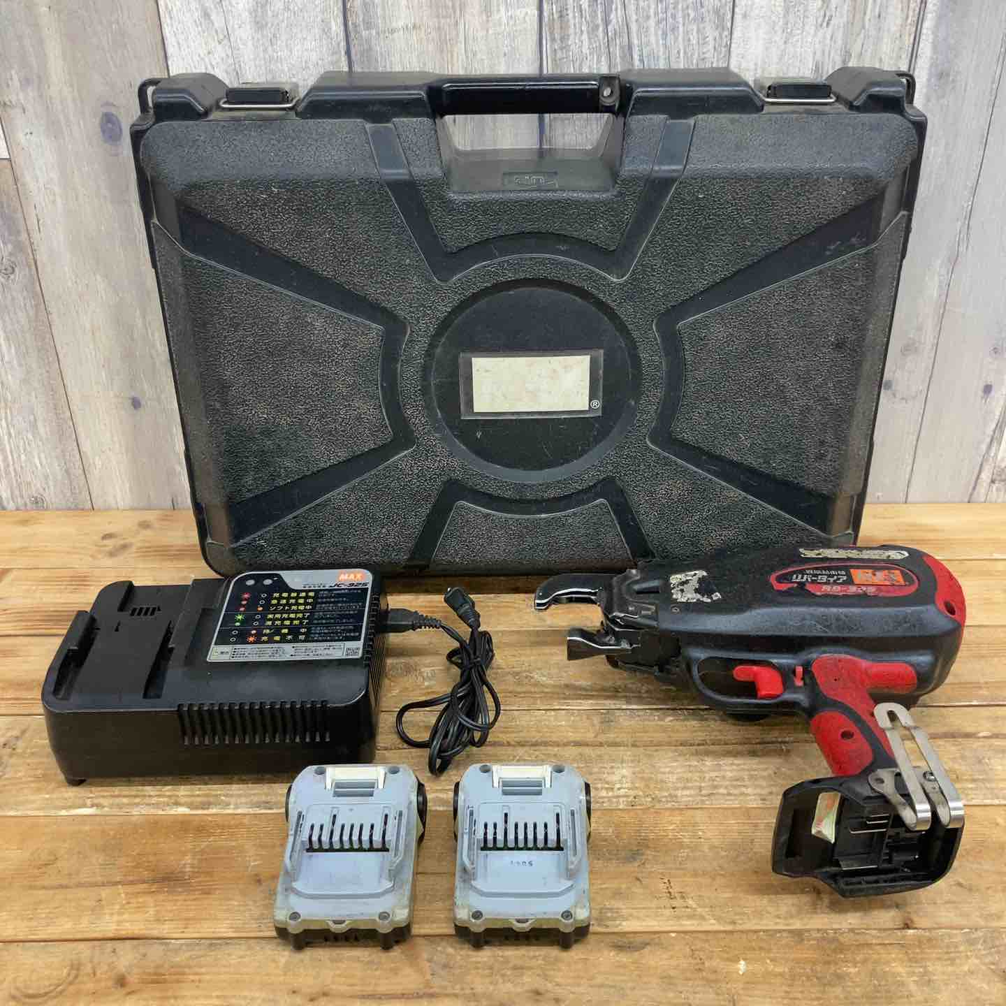 MAX 充電式☆マックス 鉄筋結束機 リバータイア RB-399 充電器 