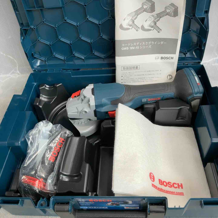 ボッシュ(BOSCH) 18V コードレスディスクグラインダー(本体のみ・キャリングケース付) GWS18V-15C4H【草加店】