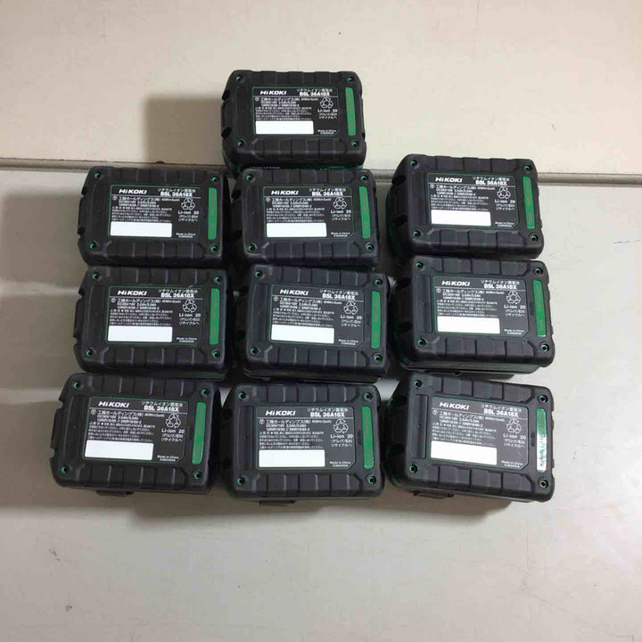 【未使用品】ハイコーキ(HIKOKI ※旧:日立工機) リチウムイオンバッテリー 36V/2.5Ah BSL36A18X 10個セット【戸田店】