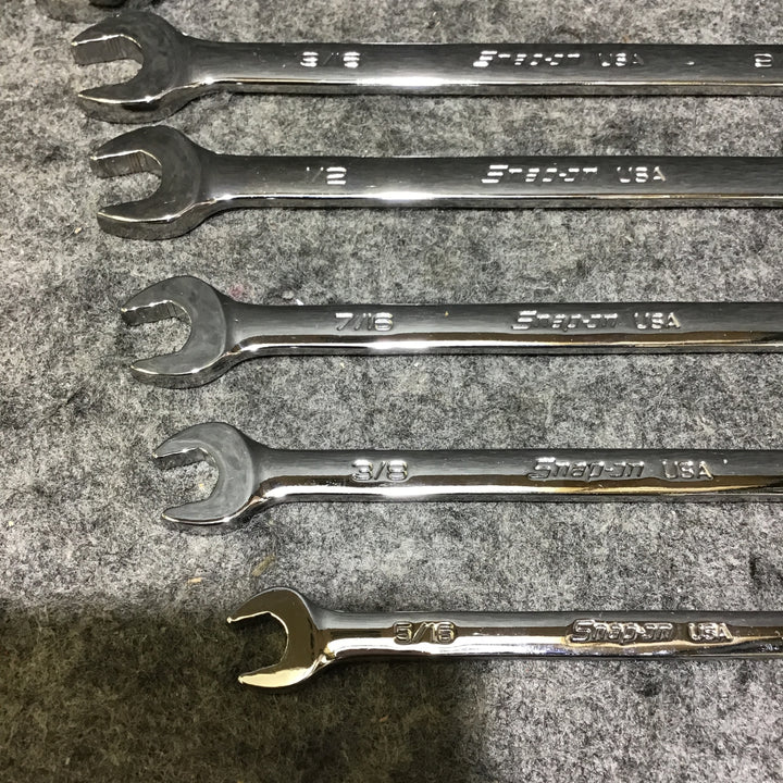 【美品】スナップオン(Snap-on) 切り替え式ラチェットコンビネーションレンチ 8点セット SOXRR 5/16~3/4インチ【桶川店】