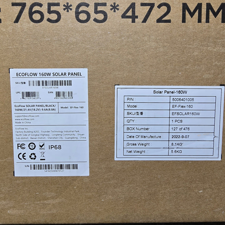 【中古品】EcoFlow(エコフロー) ポータブル電源 DELTA MAX 1612Wh+【未使用未開封品】EcoFlow(エコフロー) 160Wソーラーパネル EFSOLAR160W セット品【桶川店】
