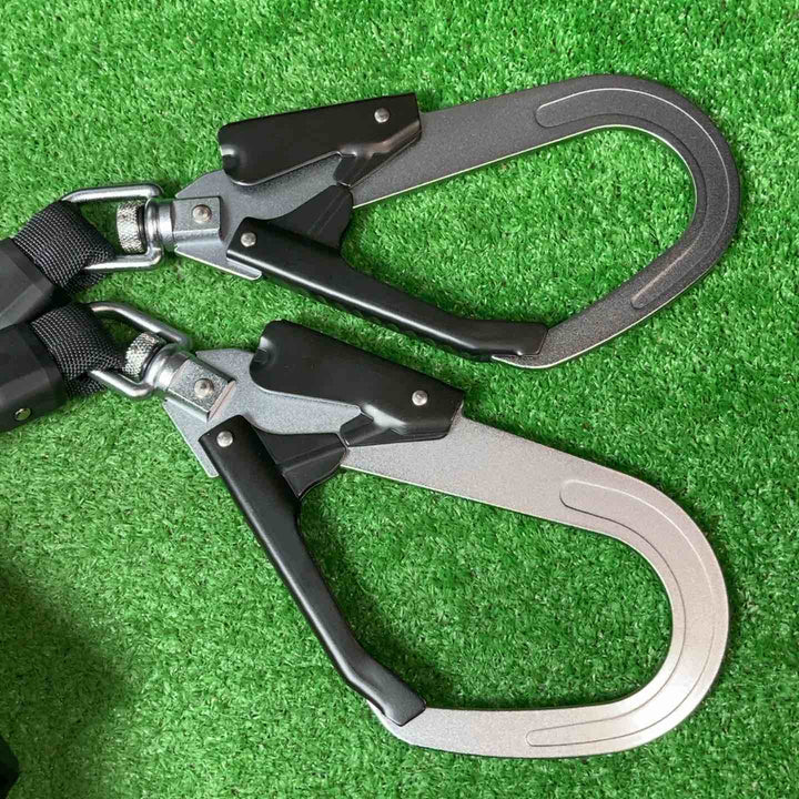 □タジマ(Tajima) ハーネスGS+蛇腹ダブルランヤードL2セット 黒 Lサイズ A1GSLJR-WL2BK【岩槻店】