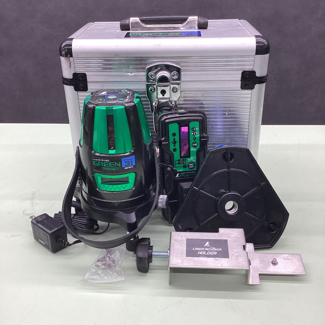 ◇シンワ測定 グリーンレーザー墨出し器 Neo31 BRIGHT No.78275 レーザーロボ  縦 横 大矩 地墨 ネオ ブライト【越谷店】