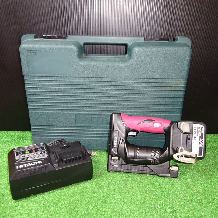 〇日立工機 コードレスタッカ N14DSL(NN) バッテリー充電器付き【岩槻店】
