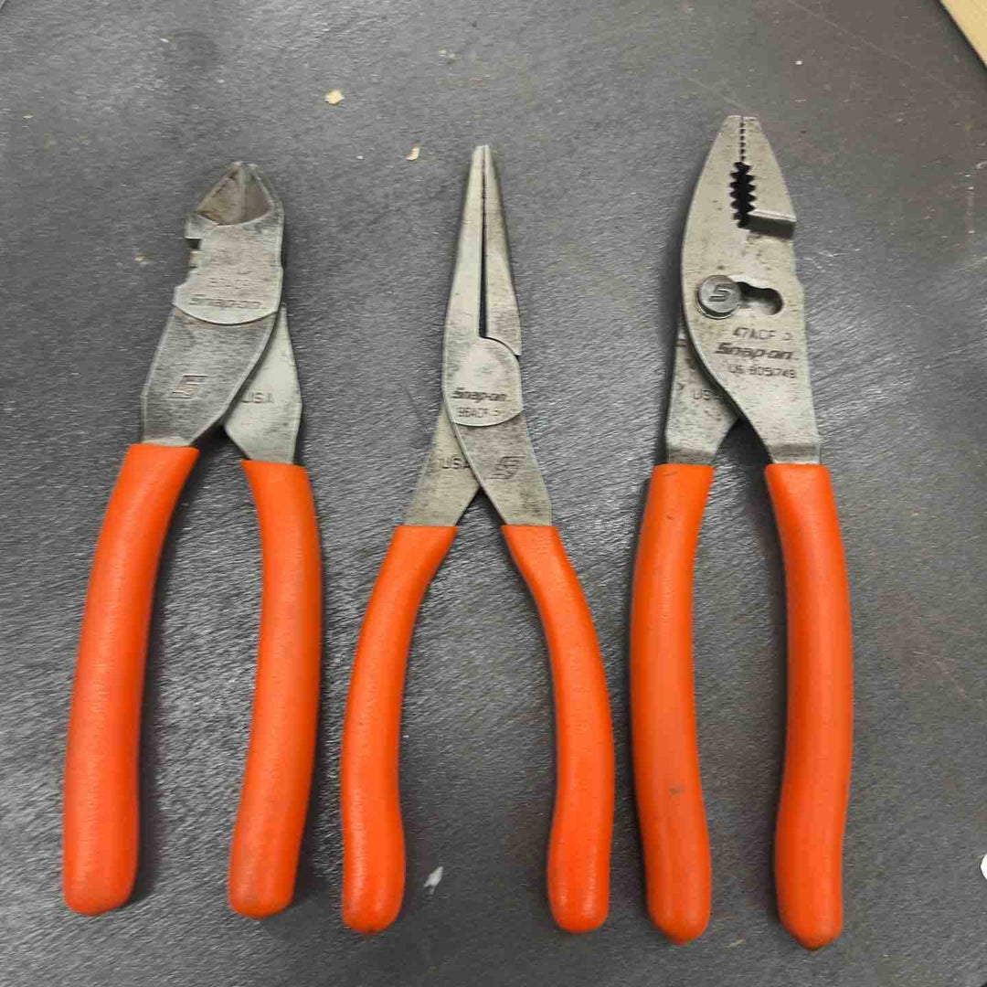 スナップオン(Snap-on) コンビネーションスリップジョイントプライヤー 47ACF ニードルノーズプライヤー 96ACF  ニッパ 87ACF 先端かけ有り【越谷店】