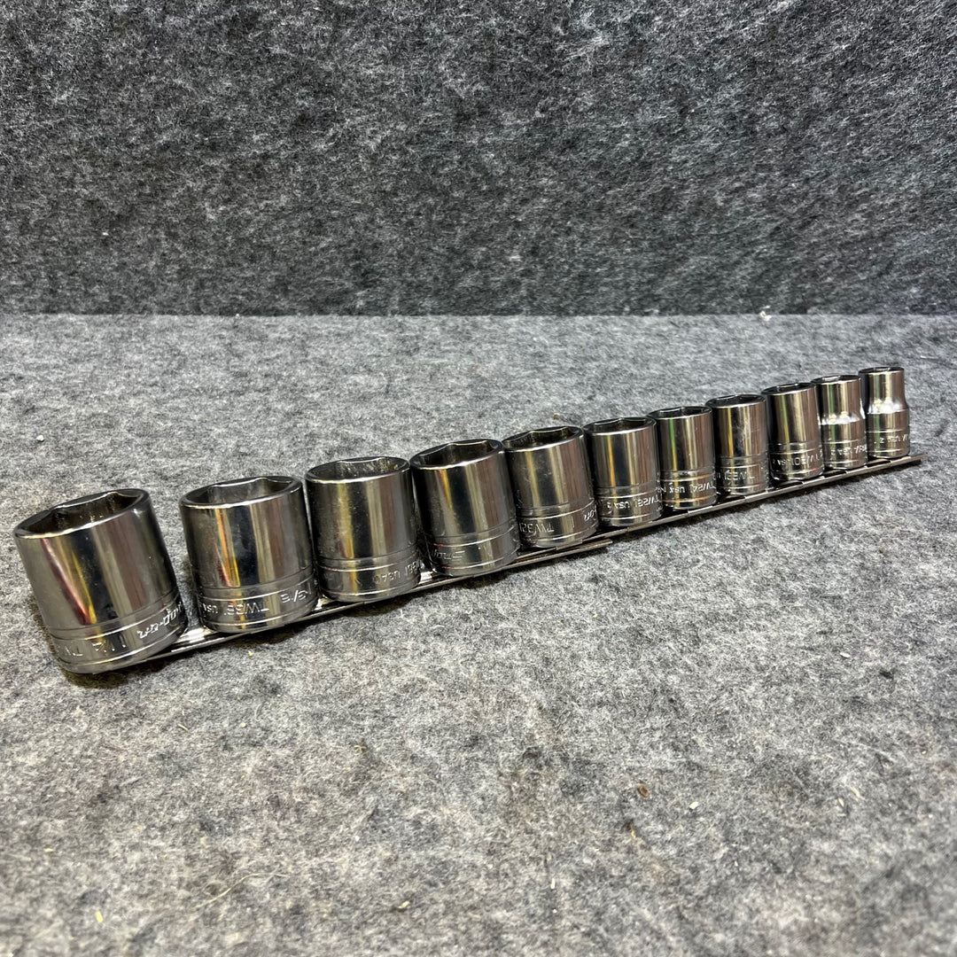 スナップオン 1/2" シャローソケット 11個セット インチサイズ 1/2"~1-1/4"(TW161~TW401)【桶川店】