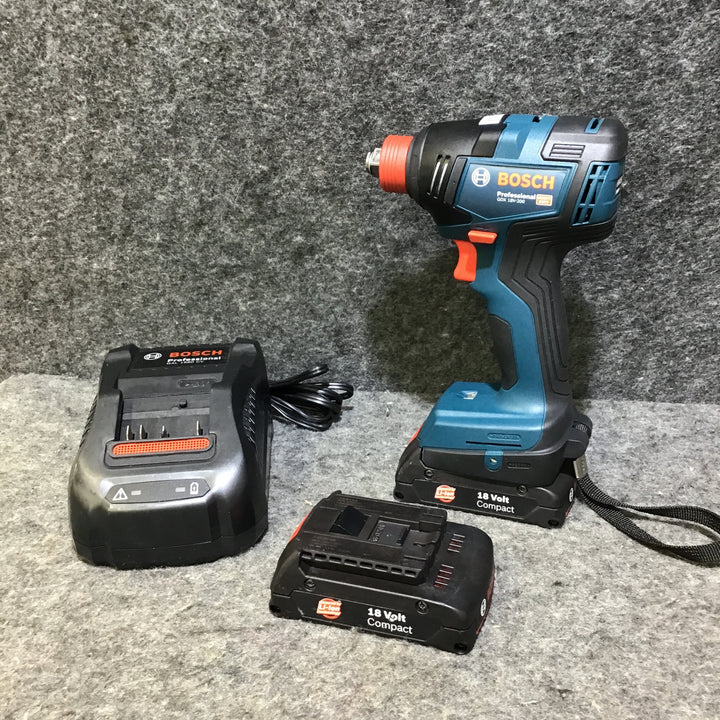 【美品中古】ボッシュ(BOSCH)  コードレスインパクトレンチ GDX 18V-200 バッテリー・充電器付き!【桶川店】