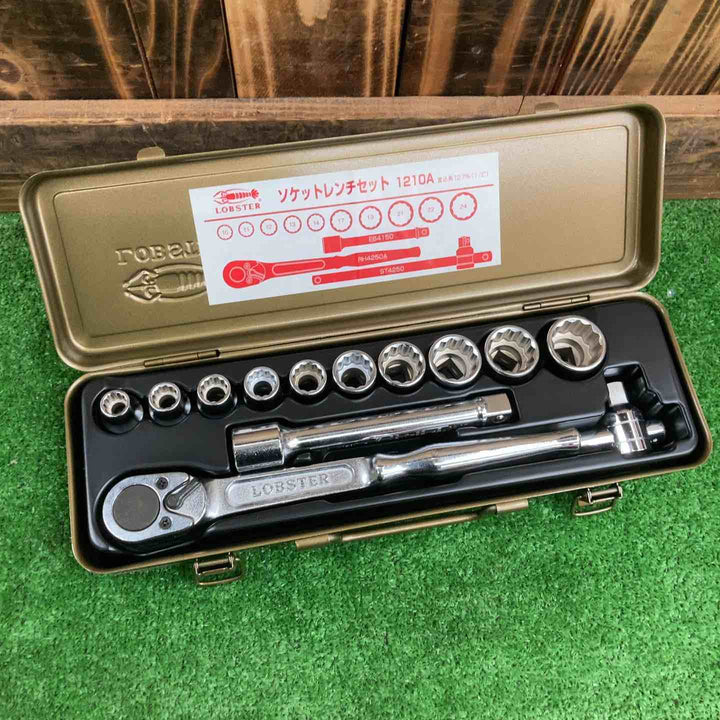 ロブスター ソケットレンチセット 差込角12.7mm(1/2") 12角〔13点〕 1210A【桶川店】