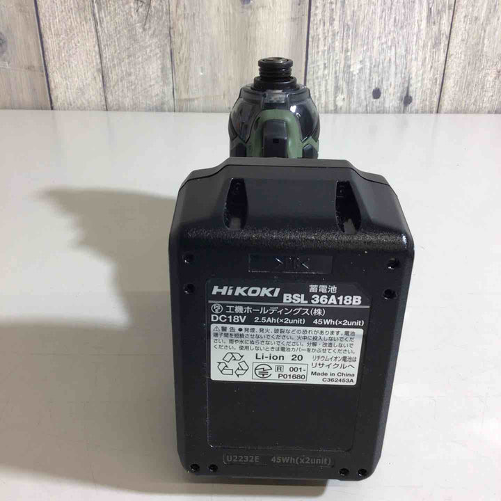 【未使用品】★ハイコーキ HIKOKI 36V コードレスインパクトドライバ WH36DC(2XPS)(G) 【戸田店】
