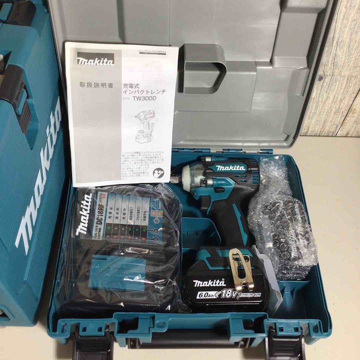 【未使用品】 マキタ makita コードレス インパクトレンチ  TW300DRGX 2台 バッテリー&充電器付 フルセット インパクトレンチ 純正 純正品 充電式 18V 【戸田店】