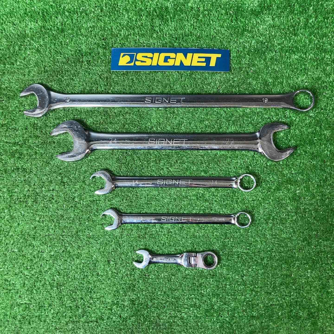 【中古品】シグネット(SIGNET)コンビネーションレンチ・メガネ(5本)・ソケット19㎜-8㎜(9個) 計14個セット【岩槻店】